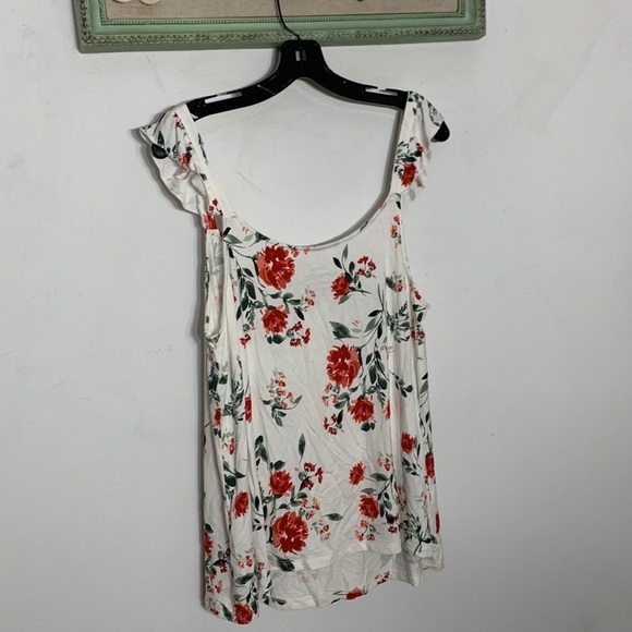 Torrid super soft knit ruffle strap tank top floral plus size 1X - Picture 4 of 4